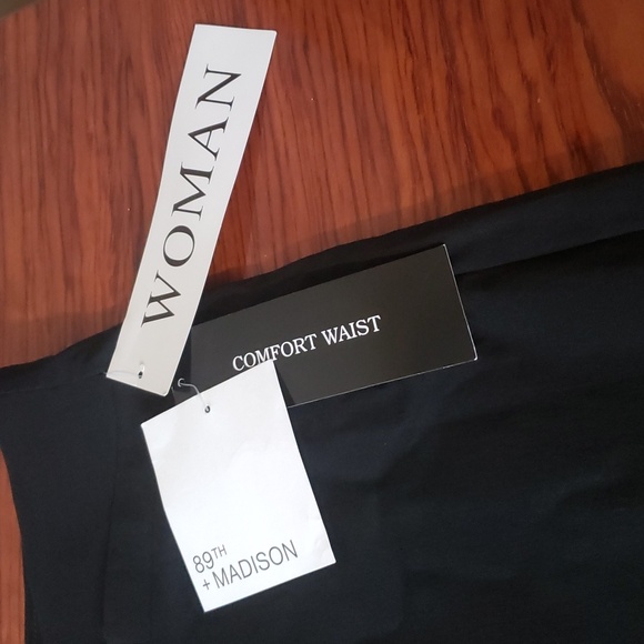 NWT 89th& Madison Womens Black Elastic Waist Stretch Pull On Cropped Pants Sz 3X - Picture 5 of 8